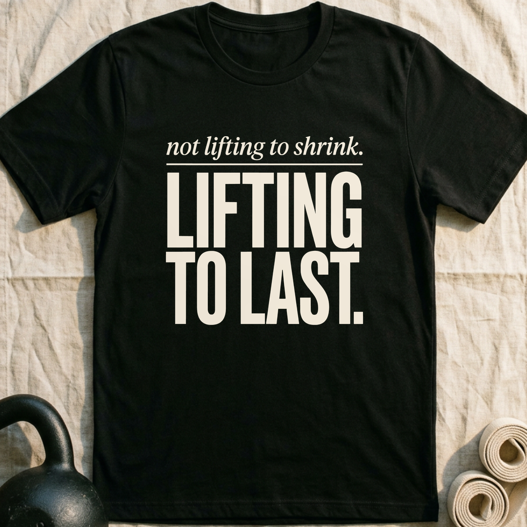 Not Lifting To Shrink T-Shirt — Black