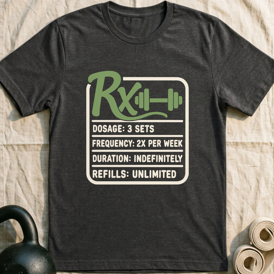 Strength Rx T-Shirt — Dark Grey Heather