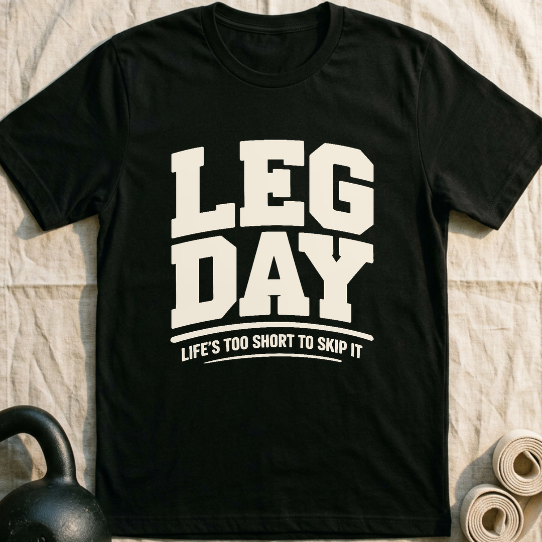 Skip Leg Day T-Shirt — Black
