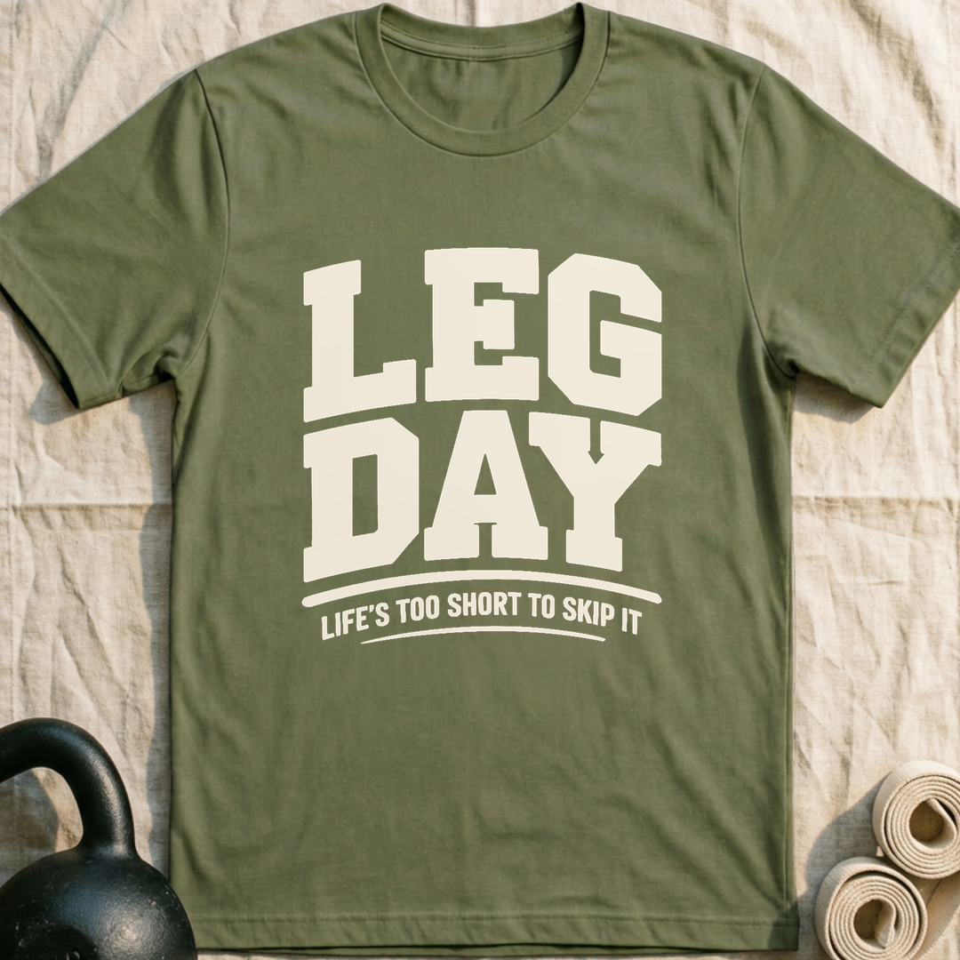 Skip Leg Day T-Shirt — Military Green