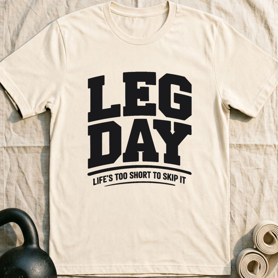 Skip Leg Day T-Shirt — Natural