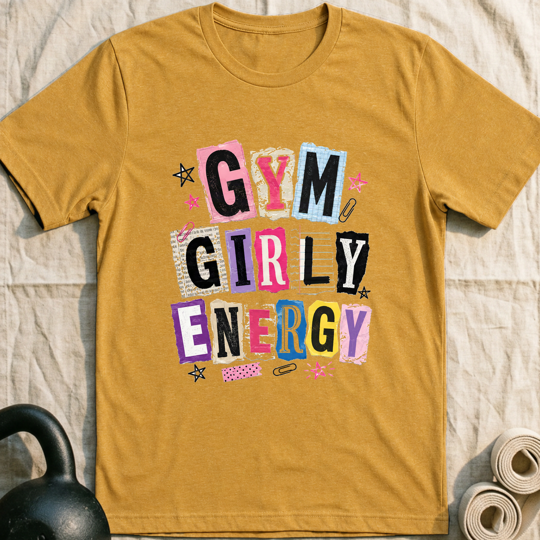 Gym Girly Cutout T-Shirt — Heather Mustard