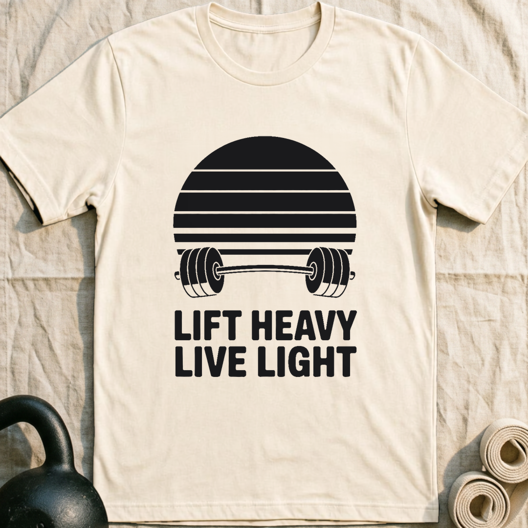 Lift Heavy Live Light T-Shirt — Natural