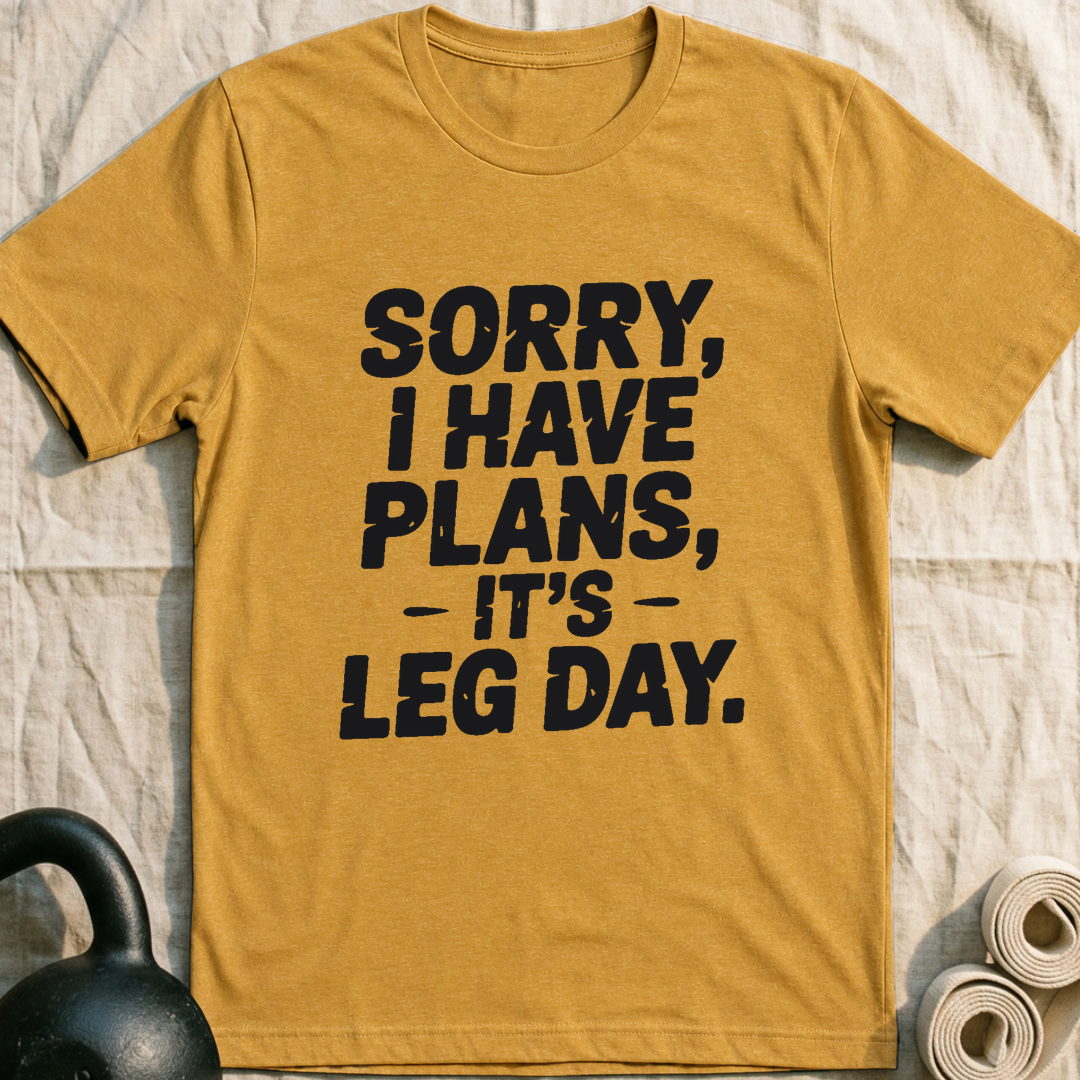 Sorry I Have Plans T-Shirt — Heather Mustard