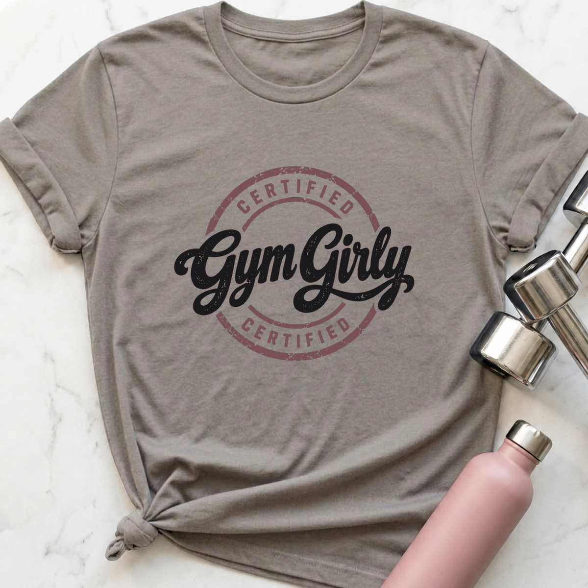 Certified Gym Girly T-Shirt — Athletic Heather