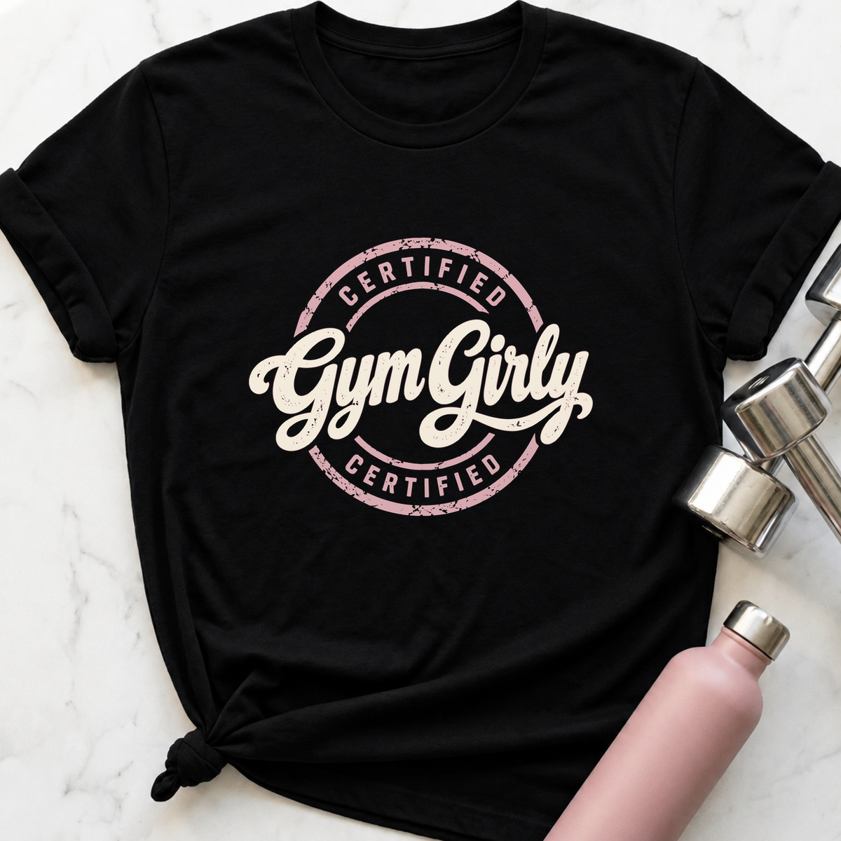 Certified Gym Girly T-Shirt — Black