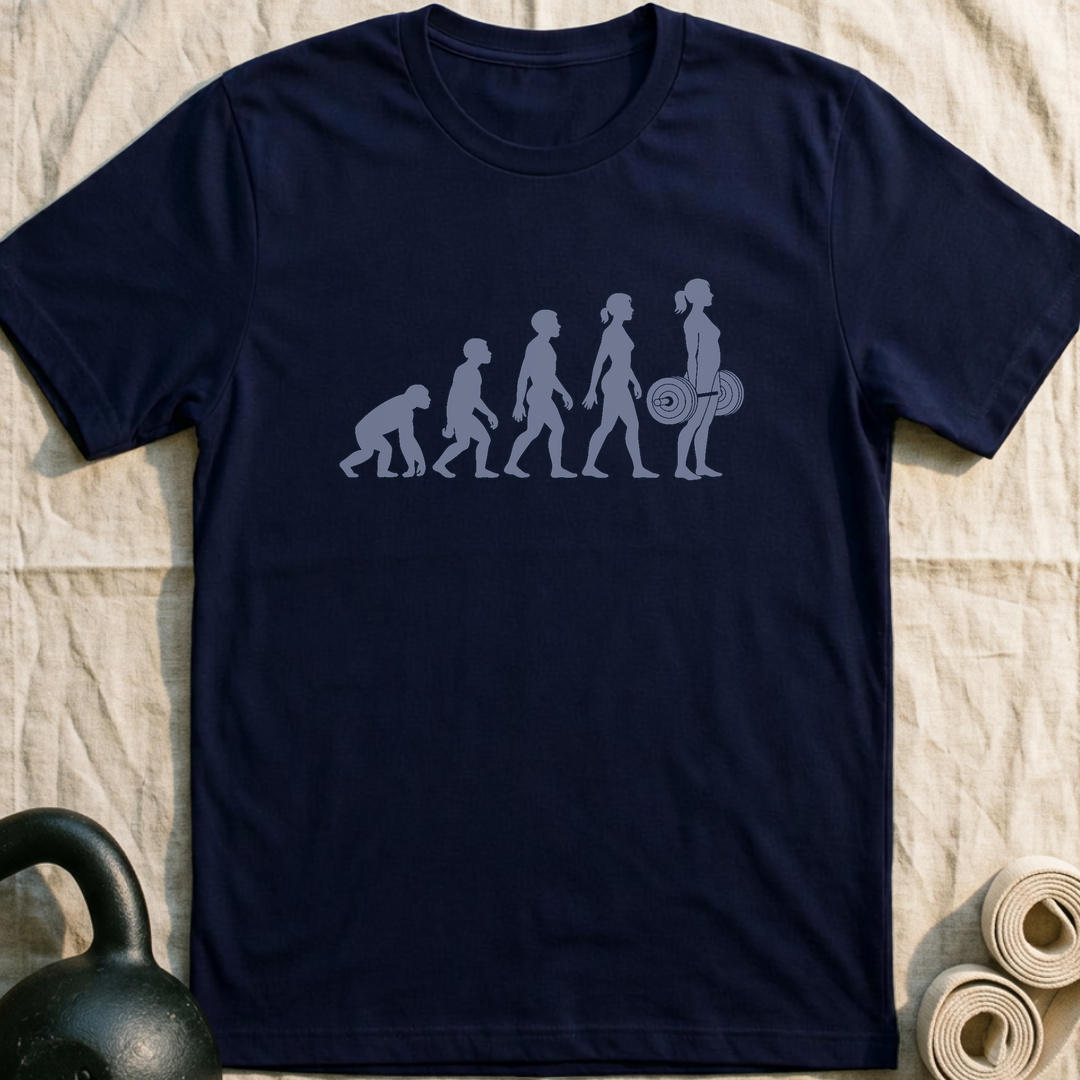 Evolution Of A Woman T-Shirt — Navy