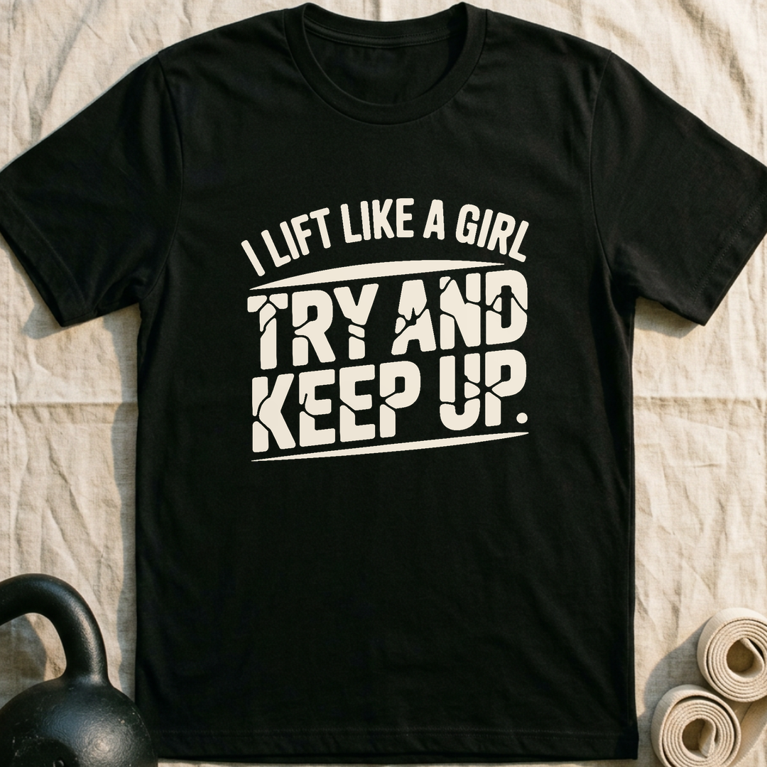 Try And Keep Up T-Shirt — Black