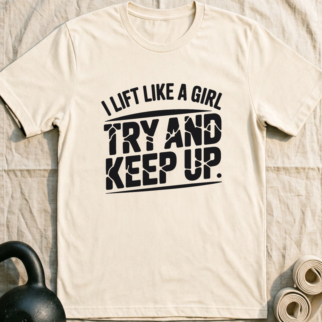 Try And Keep Up T-Shirt — Natural