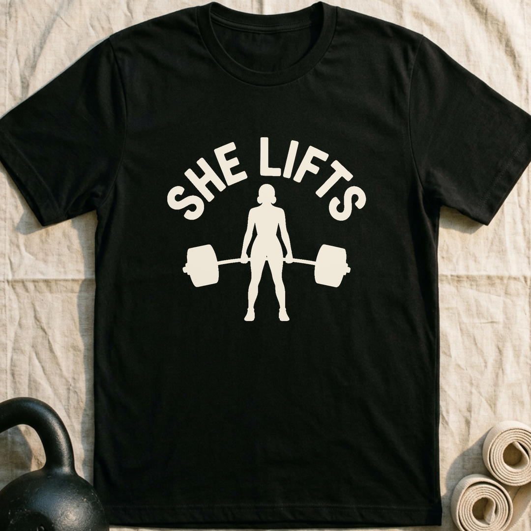 She Lifts T-Shirt — Black