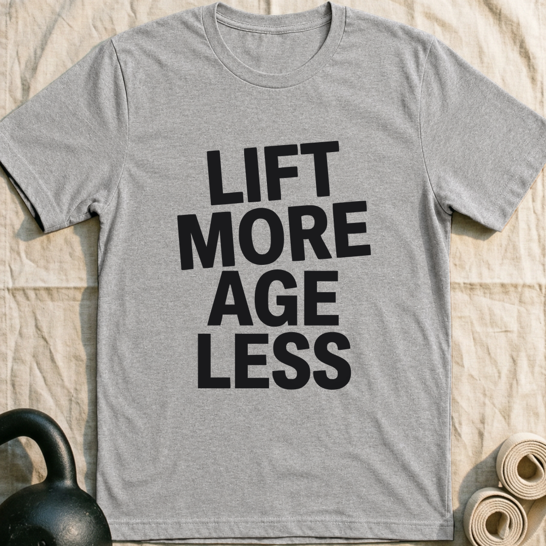 Lift More Age Less T-Shirt — Athletic Heather